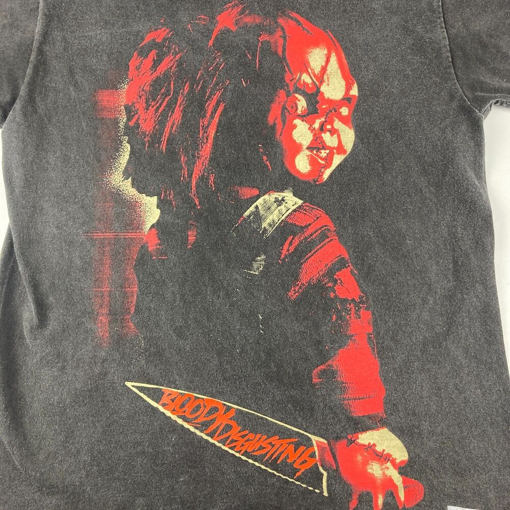 Chucky T Shirt Men's M Blood Broadcasting Horror Ripple Junction Double Sided